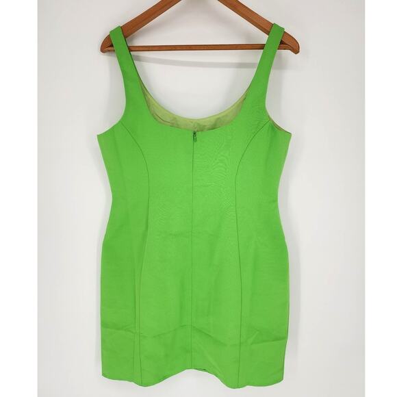 ASOS Design Bright Green Sleeveless Fitted Dress Size 10 (UK 14 / EU 42) - Picture 3 of 11